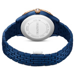 Octea moon watch Swiss Made, Metal bracelet, Blue, Blue finish